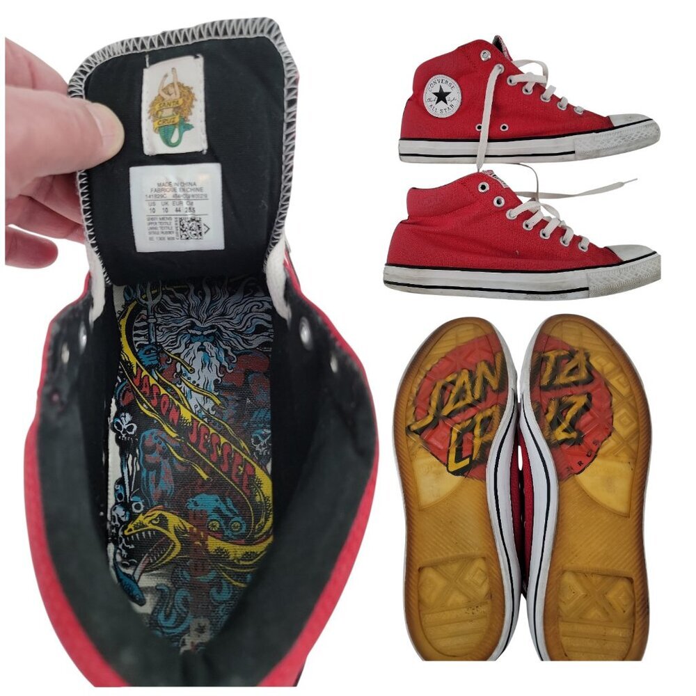 Converse x Santa Cruz Chuck Taylor All Star High Top Men’s 10 Jason Jessee